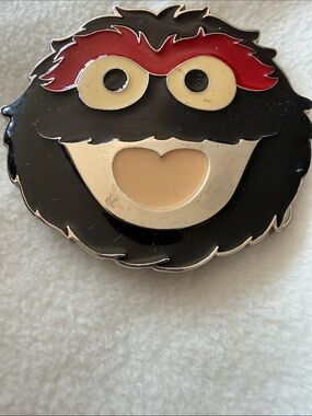 Vintage Sesame Street Oscar the Grouch Enamel Belt Buckle Cartoon Retro